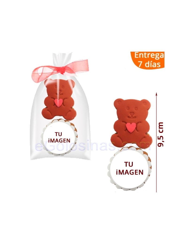 2 Galletas Oso Y Imagen Personalizables