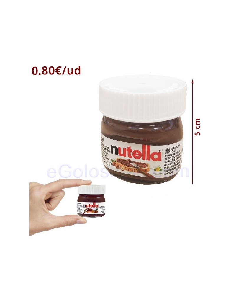 Nutella mini 25gr. Contiene 64 botes de 25g. por 27,29€