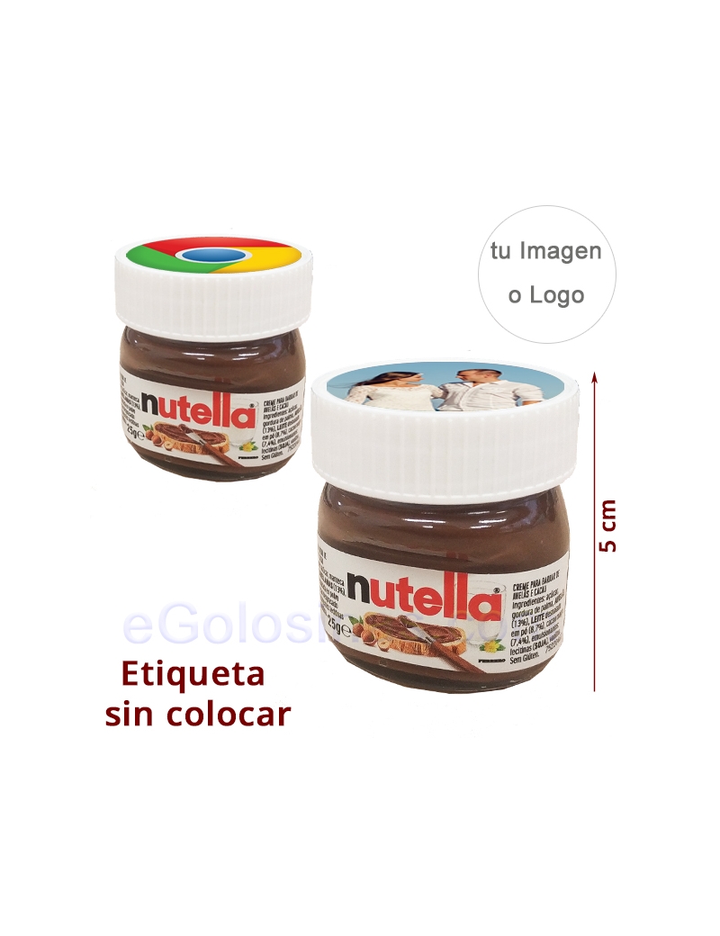 Bote Mini Nutella Personalizado para Bautizo 【 Regalos Originales 】