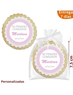 Pegatina personalizada comunión Modelo Martina Cáliz