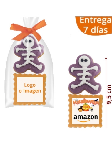 2 Galletas Halloween Esqueleto Personalizadas