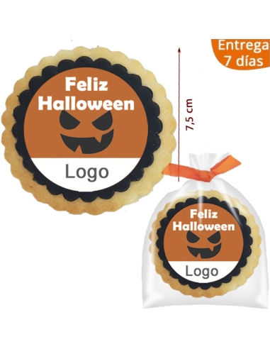 Galletas Redondas Halloween Calabaza Personalizada