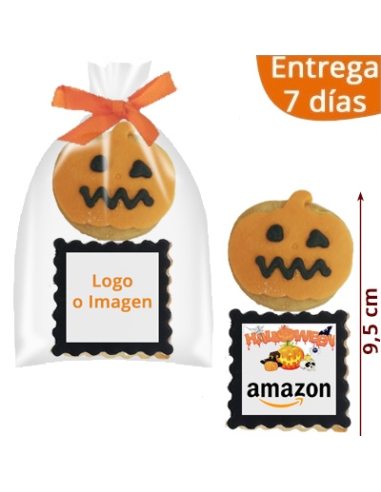 2 Galletas Halloween Calabaza Personalizadas