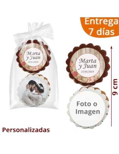 2 Galletas Boda Con Foto Personalizadas E38