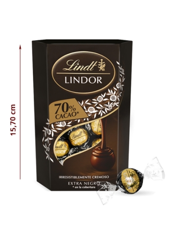 Caja de Bombones Lindor Cornet Negro 200Gr (16Uds)