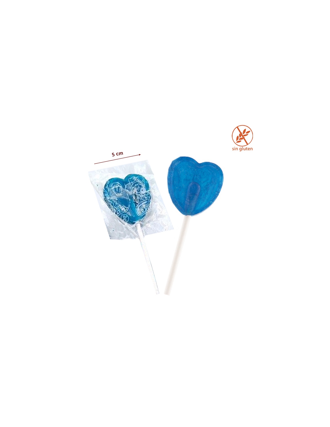 piruletas corazon azul grande 100uds cerdan para comprar en