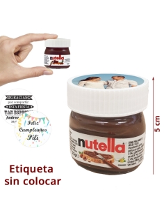 25x Nutella Mini Etiquetas para 25g Regalo Invitado Babyshower