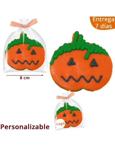 Galleta Halloween Calabaza personalizable 1ud