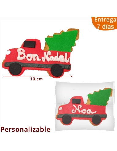 Galletas coche árbol de Navidad personalizable