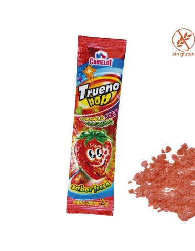 Trueno Pop Caramelo Fresa Chasquidos 200uds