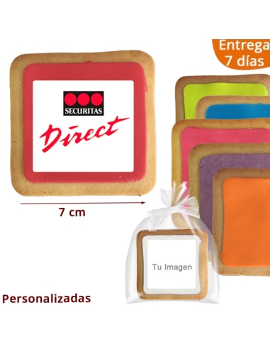 Galletas Cuadradas Lisas Logo O Imagen Personalizado