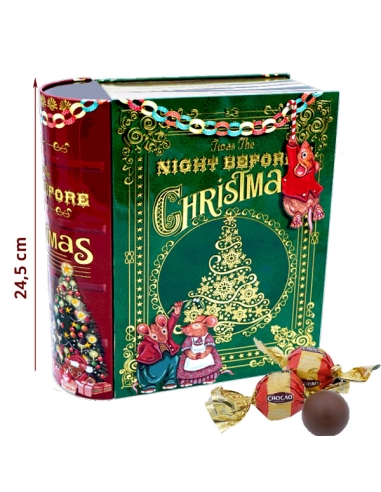 Caja Bombones Libro Grande Ratoncitos Navidad 600gr Chocoday