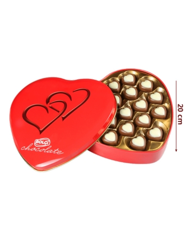 Caja Bombones Lata Corazón chocolate 240gr Chocoday