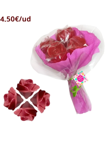 Ramo Rosas de Chocolate 3D 6uds Menudos Duendes