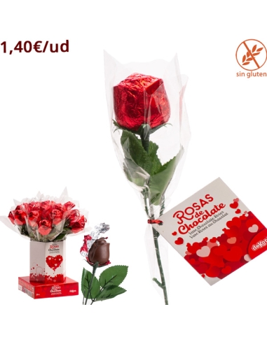 Jarrón Rosas de Chocolate 20uds Dekora