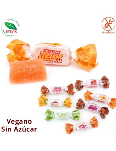 Caramelos Goma Jelly Stevia sin azúcar y veganos 1Kg Gerio