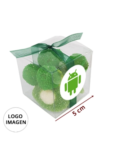 Caja Chuches Verde 65Gr Con Logo Personalizado