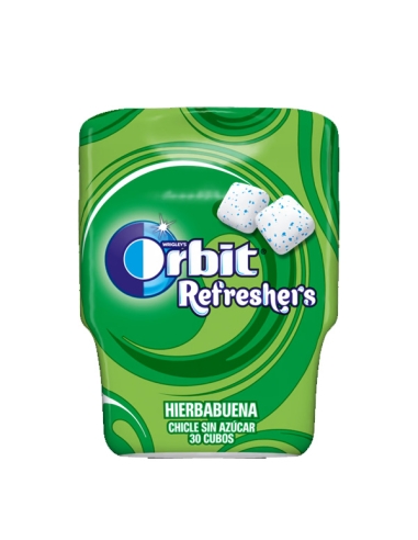 Orbit Refresher's Hierbabuena 30 chicles sin azúcar 6 botes