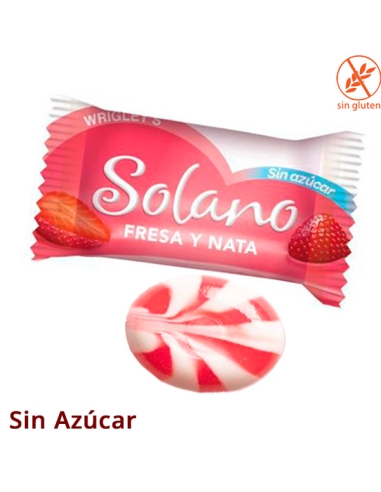 Caramelos Solano Fresa y Nata sin azúcar 1Kg (330Uds Aprox)