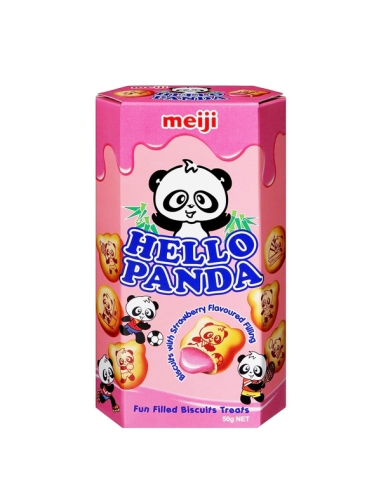 Galletas Hello Panda Fresa 50gr 10 cajitas