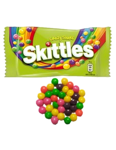 Caramelos Skittles Verde Crazy Pica 38gr 14 Bolsitas