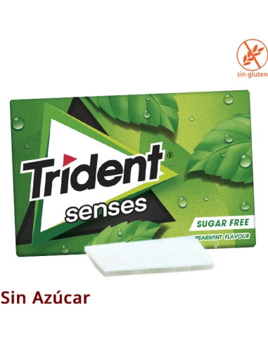 Chicle Trident Senses Hierbabuena 12 chicles 12 cajitas