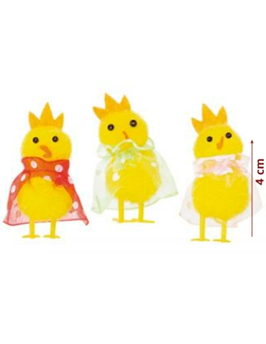 Pollitos Gallina Princesa 4cm 36uds para Decorar Pascua