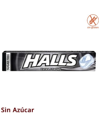 Caramelos Halls Menta Extra Fuerte sin azúcar 32gr 20uds