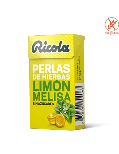 Caramelos Ricola Perlas de hierbas Limón Melisa 25gr 10 cajitas