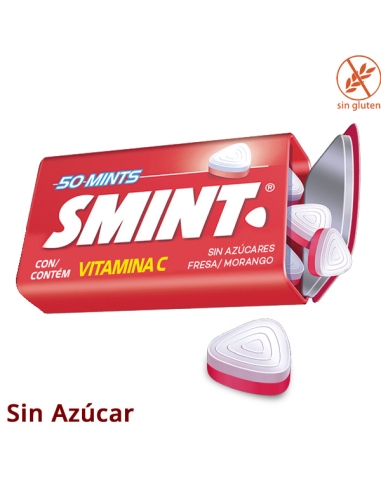 Lata de Caramelos Smint sabor Fresa 12 cajitas