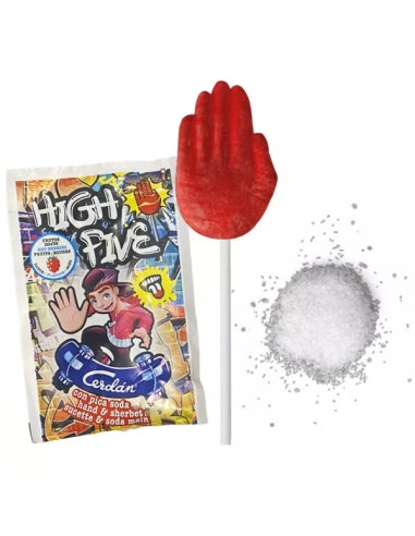 Sobres Pica pica High Five Rojo 40uds Caramelos Cerdán