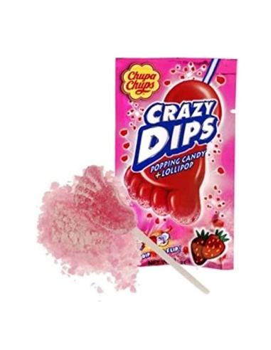 Sobres Crazy Dips de Fresa Chupa Chups 24uds