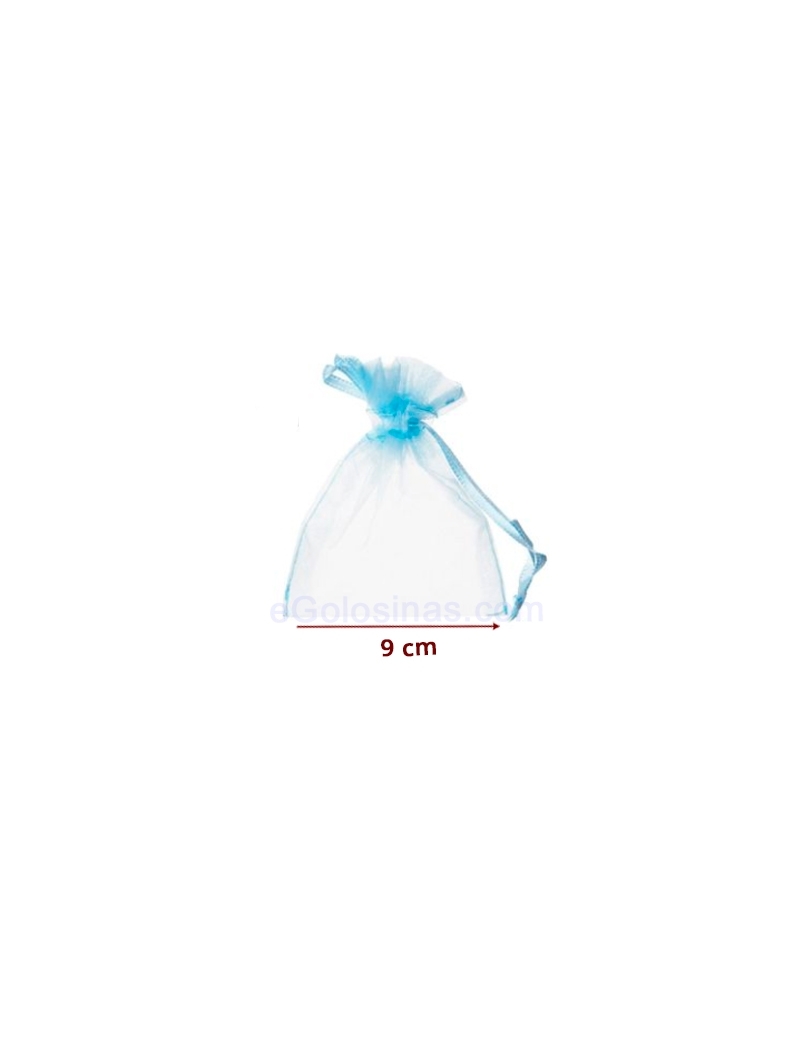 BOLSAS ORGANZA AZUL 9x11cm 6uds