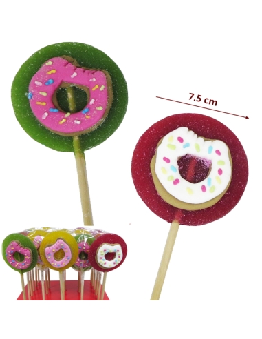 Piruletas chuches ácid Donuts 60gr 24uds