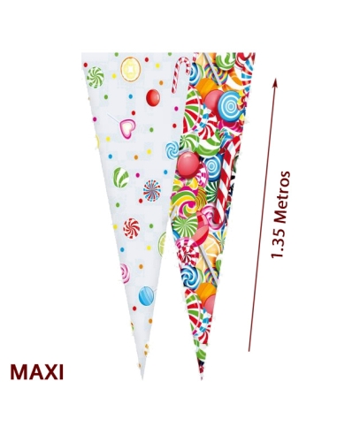 Maxi Cono gigante vacío para chuches 45x135cm 10uds Kadisa