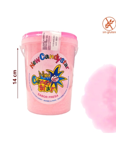 Algodón de Azúcar Fresa Rosa 50gr 6uds