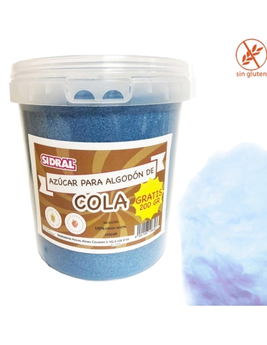 Cubo de Azúcar para hacer Algodón de azúcar Azul Cola 1.2Kg