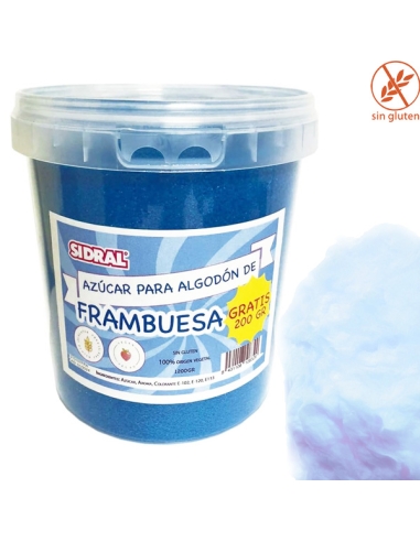 Cubo de Azúcar para hacer Algodón de azúcar Azul Frambuesa 1.2Kg