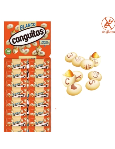 Expositor Conguitos blancos 20gr 24uds Chocolates Lacasa