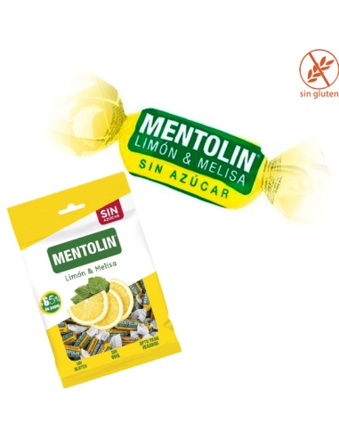 Caramelos Mentolín Limón Melisa Sin Azúcar 50gr 16 Bolsitas