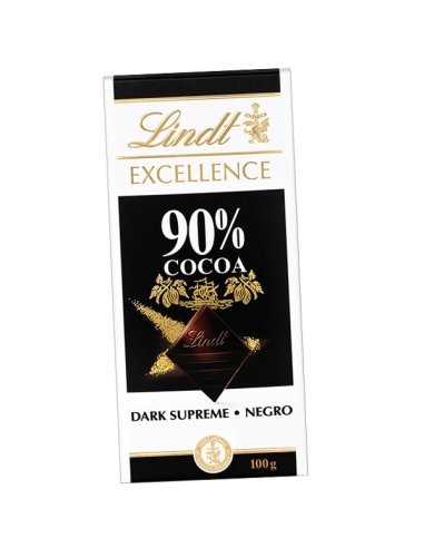 Tableta Chocolate Lindt Excellence Negro 90% 100gr 1ud