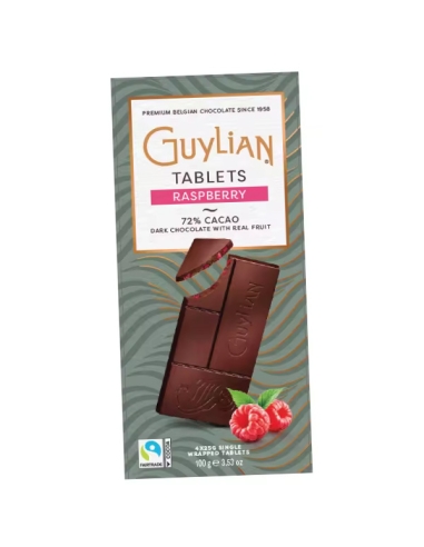 Tableta Chocolate Guylian Negro con Frambuesa 100gr 1ud