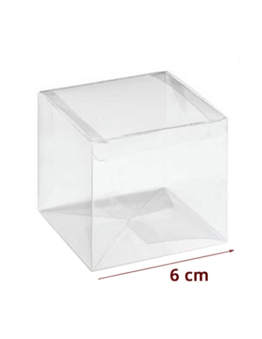 Cajas Plástico Transparente 6cm 6uds para rellenar con chuches