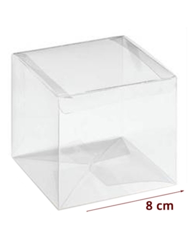 Cajas Plástico Transparente 8cm 5uds para rellenar con chuches