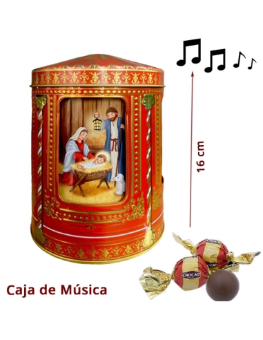 Caja Bombones Musical Carrusel Nacimiento 150Gr