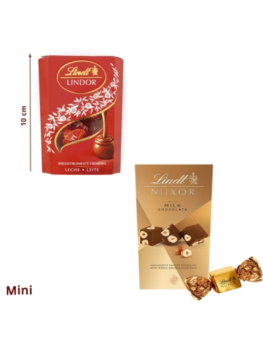 Mini Lindor Cornet Leche 37Gr 36 cajitas y Mini Nuxor Leche 12 cajitas