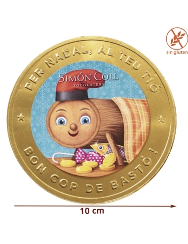 Medallón Chocolate Cagatió 60gr 100mm 15uds Simón Coll