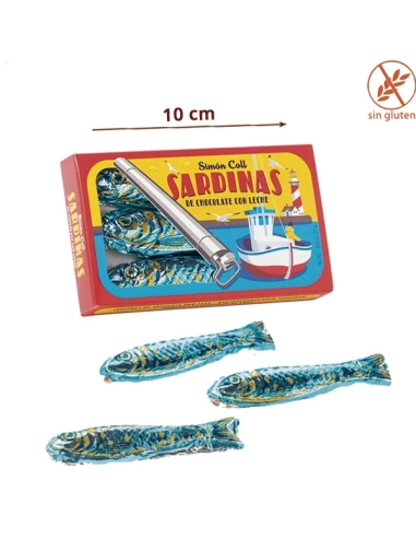 Lata de sardinas de Chocolate 18uds Simón Coll