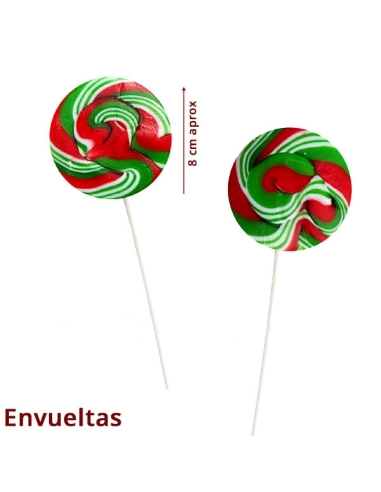 Piruleta Caramelo de Navidad Roja y Verde 30gr 24uds