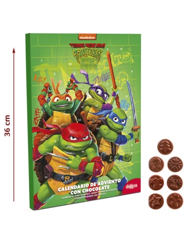 Calendario de Chocolate Navidad Tortugas Ninja 50Gr